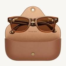Ray-Ban Smart Glasses in brauner Etui-Hülle